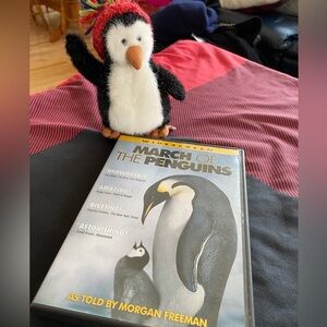March of the Penguins DVD with bonus BOYDS penguin ornament